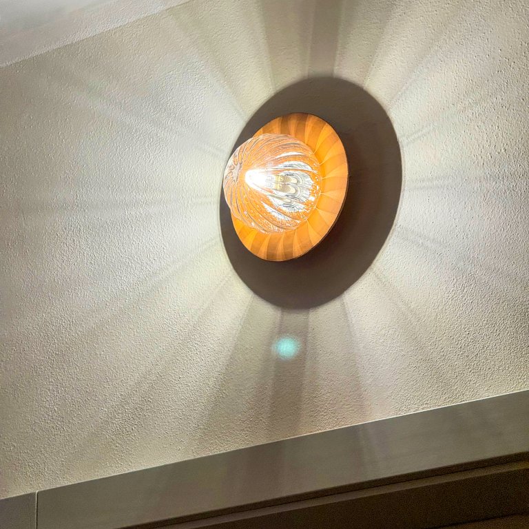 Nástěnné nebo stropní svítidlo z českého křišťálu a borosilikátového skla Lens Wall