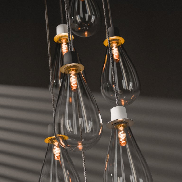 Flow Mini hanging crystal luminaire
